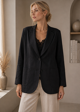Брендовый льняной жакет оверсайс max mara