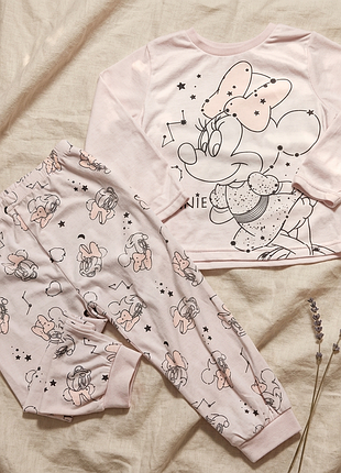 Пижама тонкий велюр 24-36 мес primark