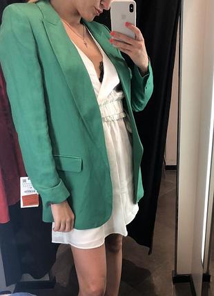 Жакет zara 34 s жіночий віскоза льон