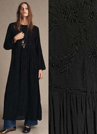 Zara святкова сукня з вишивкою та бісером