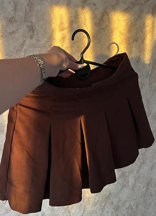 Юбка h&amp;m коричневая 3