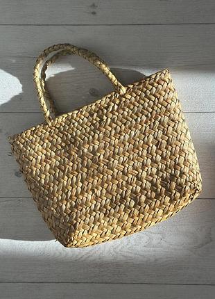 Маленька сумка плетена жіноча з натуральної соломки/рафії 28*19*6см №2 (4439)