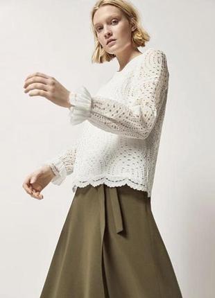 Елегантна мереживна блуза від massimo dutti