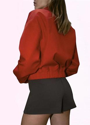 Спідниця-шорти жіноча коротка з високою посадкою zara s темно-сіра