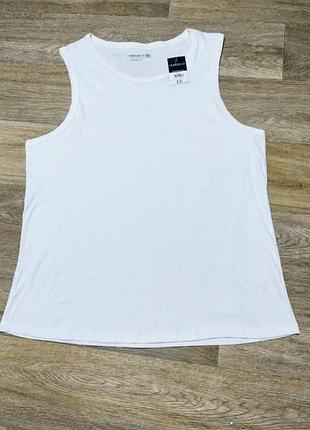 Чоловіча біла майка в рубчик peacocks, розмір по бирці — 3xl regular fit, нова