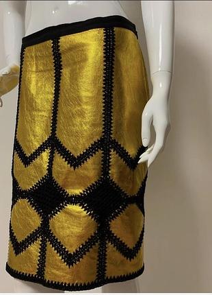 Спідниця з натуральної шкіри кенгуру derek lam