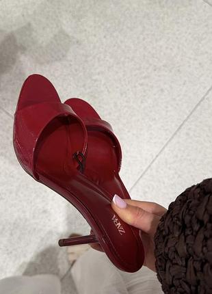 Лаковані червоні мюлі zara під замовлення