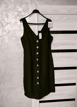 Сарафан льон/бавовна river island. розмір (l-xl)