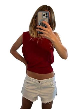 Жіночі джинсові шорти bershka білого кольору m/l