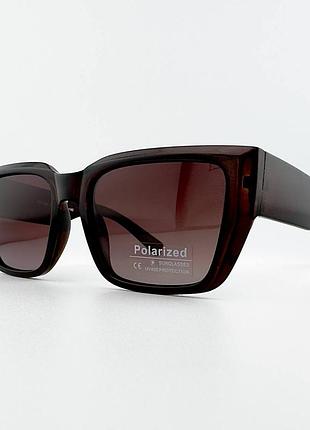 Сонцезахисні окуляри polarized pz03098 col.2 коричневі з поляризацією, жіночі антибликові окуляри