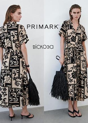 Primark платье миди в цветочный принт из вискозы