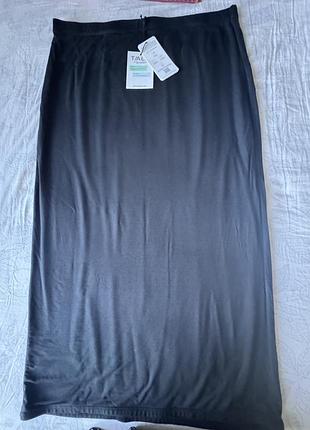 Новая брендовая черная юбка макси tala 3xl (lenzing modal, с бирками)