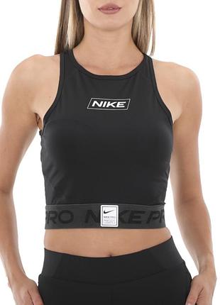 Жіноча майка укороченна майка nike pro dri-fit