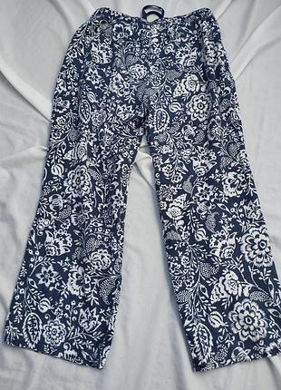 Брюки m&amp;s collection, женские, молодежные, размер 2xl, лен,лето, талия -резинницы, бангладеш.