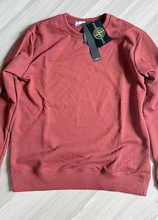 Кофта світшот stone island нова червона реглан s-m