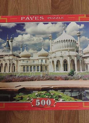 Пазл paves 500 элементов с изображением королевского павильона в брайтоне (royal pavilion, brighton).