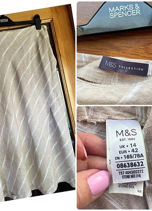 Юбка лен marks and spencer р.14