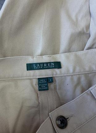 Жіночі бежеві брюки ralph lauren l оригінал класичні штани з високою посадкою клеш розкльошені штани ральф лорен кишені на блискавці стан ідеал 40 42 7