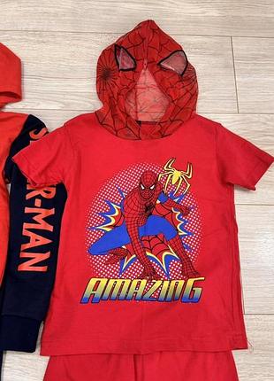 Літній костюм шорти червоний павук паук spider 92 98 104 110 116
