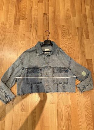 Джинсова куртка zara oversize розмір m