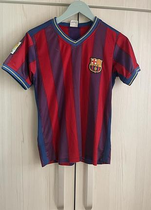 Футболка fc barcelona у фірмових кольорах клубу 🔵🔴 10-12 років 140-152 см