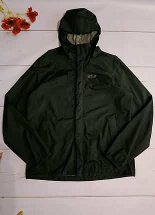 Черная мембранная куртка ветровка мужская jack wolfskin texapore (оригинал)