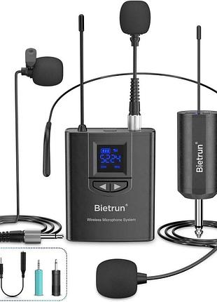 Беспроводная микрофонная увч гарнитура, петличная bietrun wxm07 (а7)