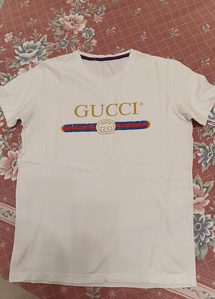 Футболка с надписью gucci l