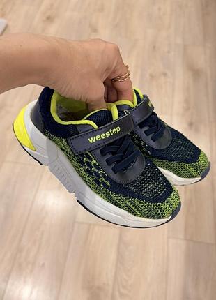 Літні кросівки weestep 29  сині салатові сітка 6 років