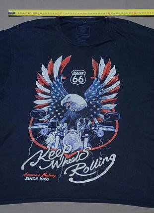 Плечі 60 см  route 66 size  2xl чорна байкерська  футболка