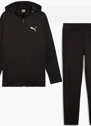 Спортивный костюм мужской| puma evostripe full-zip hoodie black| 681700-01_681702-01