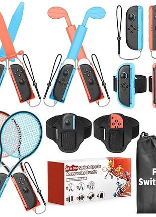 Набір аксесуарів meneea 13-в-1 для nintendo switch 2/1/oled, sports kit, сумісний з joy-con 2 та всіма спортивними іграми switch