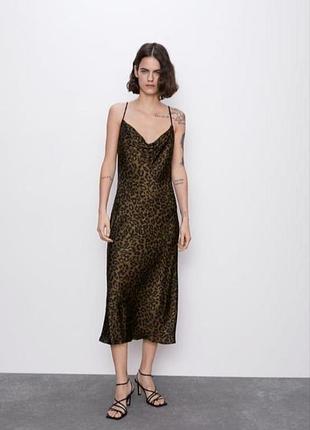 Сукня zara в леопардовий принт
