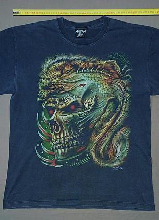 Плечи 59 см rock chang size xl черная футболка дракон череп 
made in thailand