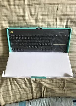 Нова бездротова клавіатура з тачпадом logitech k400 plus tv black (з коробкою)