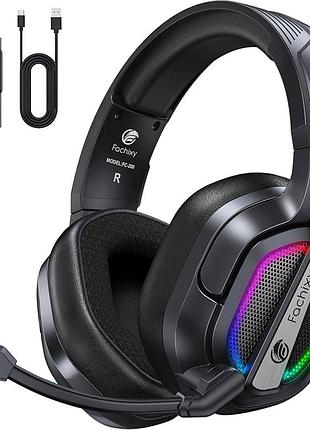 Беспроводная игровая гарнитура fachixy fc200 для ps5, ps4 — складные наушники с usb-подключением