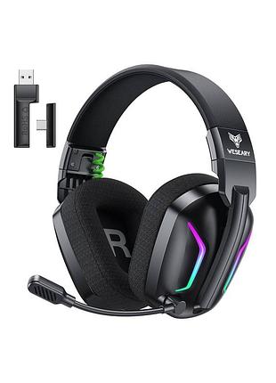 Игровые наушники с микрофоном, игровая гарнитура weseary для ps5, ps4, пк, switch и mac