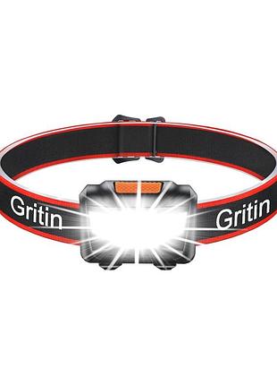 Налобный светодиодный фонарь gritin, сверхъяркий, с 3 режимами работы, водонепроницаемый