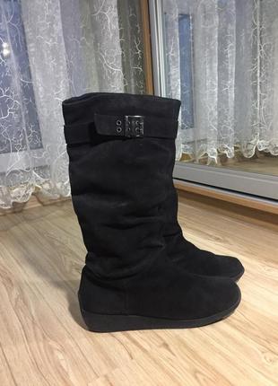 Замшевые сапоги