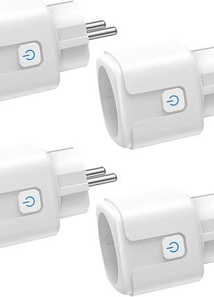 Комплект из 4 умных wifi розеток 16 а дистанционное управление через приложение