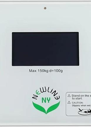 Компактные напольные весы 14,2x22,2x1,9 см до 150 кг newline