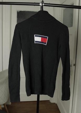 Светр tommy jeans – чорний, логотип, розмір s
