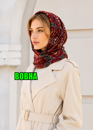 💥1+1=3 качественный платок в принт, тонкая 100% шерсть