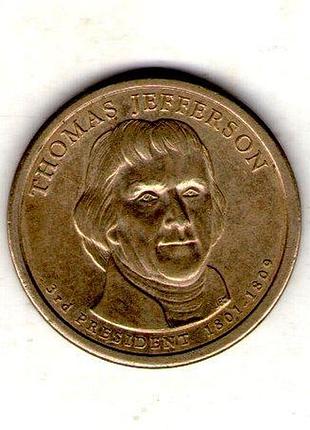 Сша 1 долар, 2007 3-й президент сша - томас джефферсон (1801-1809) №3253