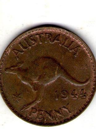 Австралия ø король георг vi 1 пенни, 1944 год бронза, 9.4g, ø 31mm no2459