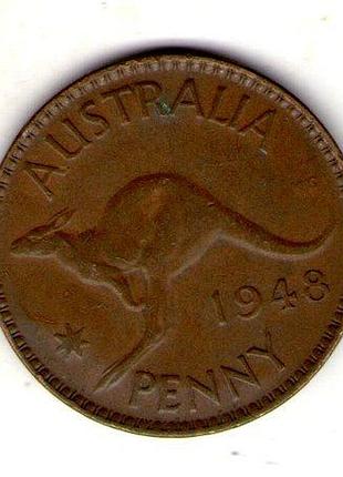 Австралия ø король георг vi 1 пенни, 1948 год бронза, 9.4g, ø 31mm no2420