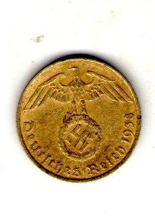 Германия - третий паркс 5 парксфенигов, 1938 год алюминий-бронза, 2.5g, ø 18mm no1919