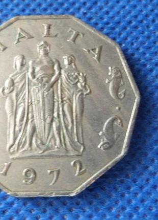 Мальта 50481, 1972 год медно-никелевый сплав, 13.6g, ø 32.95mm no2616