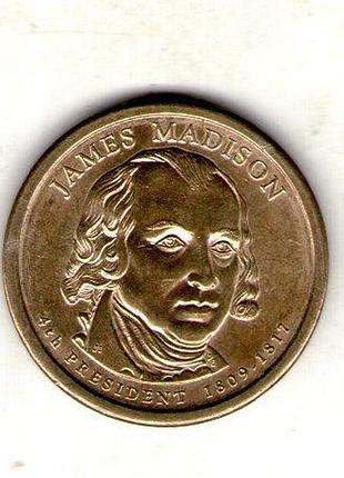 Сша 1 долар, 2007 4-й президент сша - джеймс медісон (1809-1817) №3147