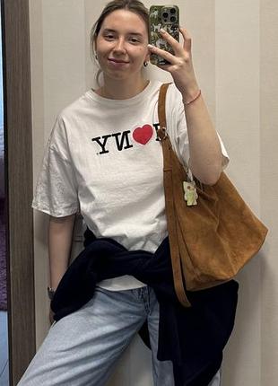 Замшева сумка stradivarius коричнева, відмінний стан